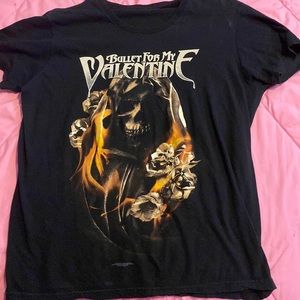 COPY - Bullet For My Valentine skull rose shirt